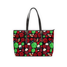 Load image into Gallery viewer, PU Leather Shoulder Bag 'Fiori rosso'