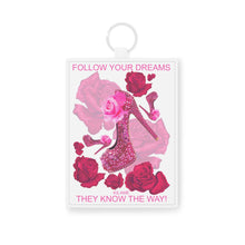 Load image into Gallery viewer, Saffiano Leather Card Holder 'Follow your dreams'