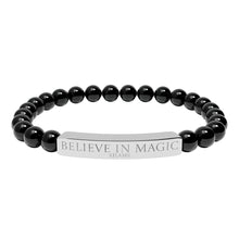 Load image into Gallery viewer, Engraved 'Belive in Magic' Natural Stone Stretch Bracelet - 7 variants - 2 colors