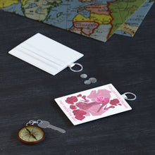 Load image into Gallery viewer, Saffiano Leather Card Holder 'Follow your dreams'