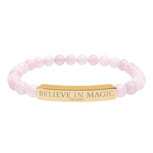 Load image into Gallery viewer, Engraved 'Belive in Magic' Natural Stone Stretch Bracelet - 7 variants - 2 colors