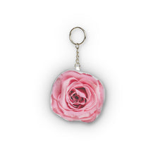 Load image into Gallery viewer, Rose Mini Plush Keychain — Floral Keyring