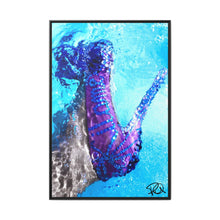 Load image into Gallery viewer, Framed Matte Canvas Art — Vibrant Underwater Kilame Shoe Print 'Tides of Elegance'