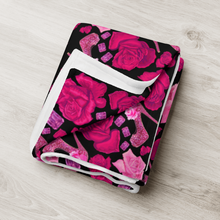 Load image into Gallery viewer, Throw Blanket 'Pink crystals shoes'