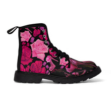 Load image into Gallery viewer, Women's Canvas Boots Nilie 'Pink crystals shoes'
