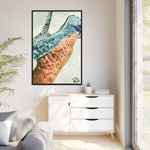 Load image into Gallery viewer, Framed Matte Canvas Art — Vibrant Underwater Kilame Shoe Print 'Maritime Mirage'