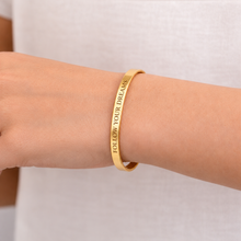Load image into Gallery viewer, Engraved 'Follow Your Dreams' Cuff Bracelet - 2 colors