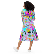 Load image into Gallery viewer, Long sleeve midi dress 'Wynwood Art'