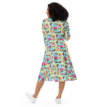 Load image into Gallery viewer, Long sleeve midi dress 'Vitamin sea'