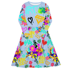 Load image into Gallery viewer, Long sleeve midi dress 'Wynwood Art'