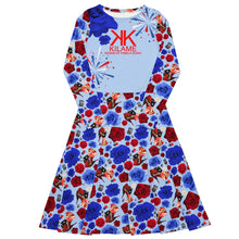 Load image into Gallery viewer, Long sleeve midi dress 'USA'
