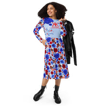 Load image into Gallery viewer, Long sleeve midi dress 'USA'
