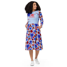 Load image into Gallery viewer, Long sleeve midi dress 'USA'