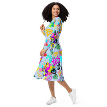 Load image into Gallery viewer, Long sleeve midi dress 'Wynwood Art'