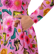 Load image into Gallery viewer, Long sleeve midi dress 'I close deals in heels'