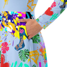 Load image into Gallery viewer, Long sleeve midi dress 'Wynwood Art'