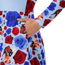 Load image into Gallery viewer, Long sleeve midi dress 'USA'