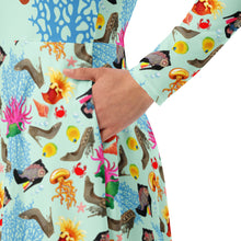 Load image into Gallery viewer, Long sleeve midi dress 'Vitamin sea'