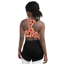 Load image into Gallery viewer, Longline sports bra 'Never give up'
