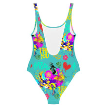 Load image into Gallery viewer, One-Piece Swimsuit 'Flamingo Art'
