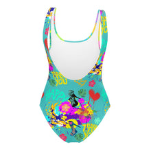 Load image into Gallery viewer, One-Piece Swimsuit 'Flamingo Art'
