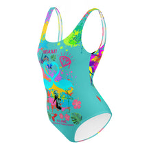 Load image into Gallery viewer, One-Piece Swimsuit 'Flamingo Art'