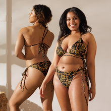Load image into Gallery viewer, All-over print recycled string bikini 'Royal'