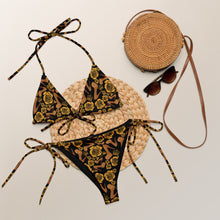 Load image into Gallery viewer, All-over print recycled string bikini 'Royal'
