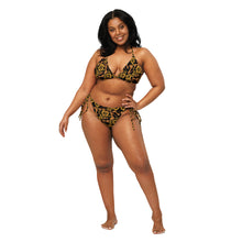 Load image into Gallery viewer, All-over print recycled string bikini 'Royal'