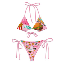 Load image into Gallery viewer, All-over print recycled string bikini 'Pop Princess'