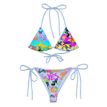 Load image into Gallery viewer, All-over print recycled string bikini 'Miami Art'