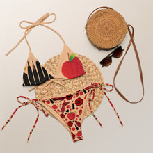 Load image into Gallery viewer, All-over print recycled string bikini 'Empire State of dreams'