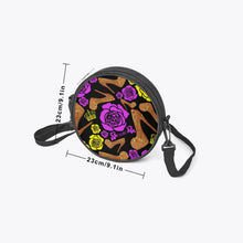 Load image into Gallery viewer, Round Satchel Bag 'Purple Gold'
