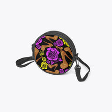 Load image into Gallery viewer, Round Satchel Bag 'Purple Gold'