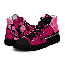 Load image into Gallery viewer, Women’s high top canvas shoes Wali 'Follow your dreams'