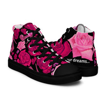 Load image into Gallery viewer, Women’s high top canvas shoes Wali 'Follow your dreams'