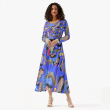 Load image into Gallery viewer, Women's Long-Sleeve One-piece Dress 'Blue Ocean'