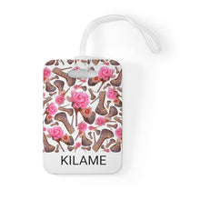 Load image into Gallery viewer, Bag Tag 'Rose pink flower'