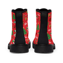 Load image into Gallery viewer, Women's Canvas Boots 'Buon Natale'