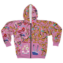 Load image into Gallery viewer, Zip Hoodie Fali 'Alice in wonderland'
