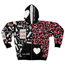 Load image into Gallery viewer, Zip Hoodie Follow '24/7 Influencer'