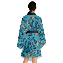 Load image into Gallery viewer, Long Sleeve Kimono Robe Eisla 'Blue Sky'