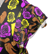 Load image into Gallery viewer, Tea Dress Royal Purple Gold
