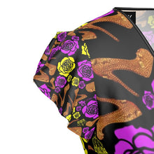 Load image into Gallery viewer, Tea Dress Royal Purple Gold