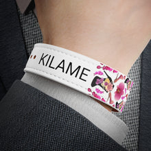 Load image into Gallery viewer, Vegan Leather Wristband 'Orchidee'