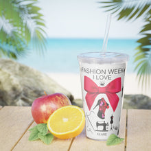 Load image into Gallery viewer, Plastic Tumbler with Straw 'Fashion Week'