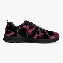 Load image into Gallery viewer, Classic Lightweight Mesh Sneakers - White/Black 'Pink crystals shoes'