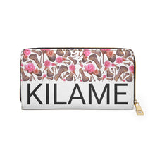 Load image into Gallery viewer, Zipper Wallet 'Rose pink flower'