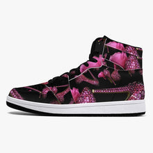 Load image into Gallery viewer, High-Top Leather Sneakers - White / Black