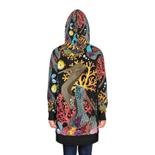 Load image into Gallery viewer, Women's Hoodie Dress Ursula 'Dark Glam Sea'